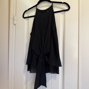 Vici Black Sleeveless Tie-Front Top Size S